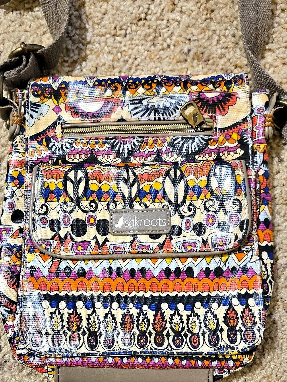 sakroots Artist Circle Flap Crossbody Multicolor Bag